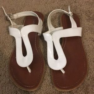 White flip flops